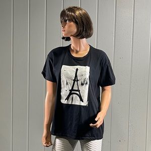 *Sol’s Regent Women’s Black Eiffel Tower T-Shirt Sz L